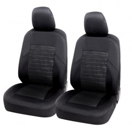 Sēdekļu pārvalki T1 (melni, priekšējie sēdekļi, komplekts ar galvas balstu, atzveltnes un sēdekļu pārsegiem)