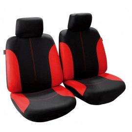 Sēdekļu pārvalki (krāsa: melna/sarkana, priekšā, komplektā ietilpst: 2 galvas balstu pārvalki + 2 atbalsta pārsegi + 2 sēdekļu pārvalki + 2 sēdekļi) T1