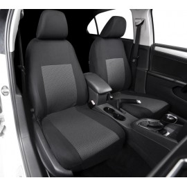 Sēdekļu pārvalki 1/2 (melni, priekšējie sēdekļi, komplekts ar galvasbalstu pārvalkiem)