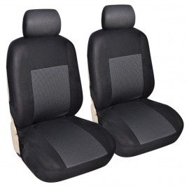 Sēdekļu pārvalki 1/2 (melni, priekšējie sēdekļi, komplekts ar galvasbalstu pārvalkiem)