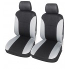 Sēdekļu pārvalki (krāsa: melna/pelēka, priekšā, komplektā ietilpst: 2 priekšējo sēdekļu pārvalki, divu galvasbalstu pārvalks) 1/2